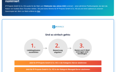 Dreifach nominiert: vServer, Managed-Server und Colocation